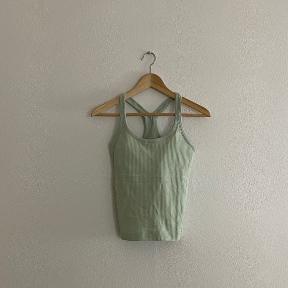 Lululemon Racerback Tank Ribbed Crop Sports Top - Picture 4 of 14